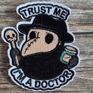 Trust Me I'm A Doctor Midevil Plague Gothic Embroidered Iron on Patch